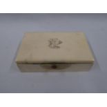 4" x 2.5" early ivory box with IP initials to front