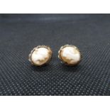 Pair of 9ct gold cameo rings