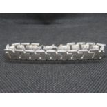 Modern silver bracelet 925 with sturdy lobster claw fastener 7.5" 13.5g