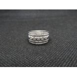 9ct white gold with .5ct diamonds ring full HM 375 .50