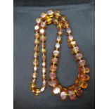 Rope of amber beads