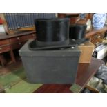Selecta Vintage early 20thC top hat in box