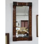 10" x 24" inlaid Arts and Crafts mirror