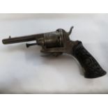 Gutta percha 1880s in fire Belgium pistol. No license required