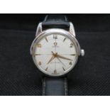 Rare Omega Seamaster cross sniper dial 1963 SS watch 420 movement steel case 35mm face dia. 17