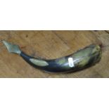 Military and brass powder horn