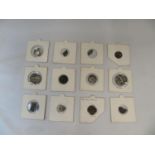 12x mixed roman and hammered silver coins