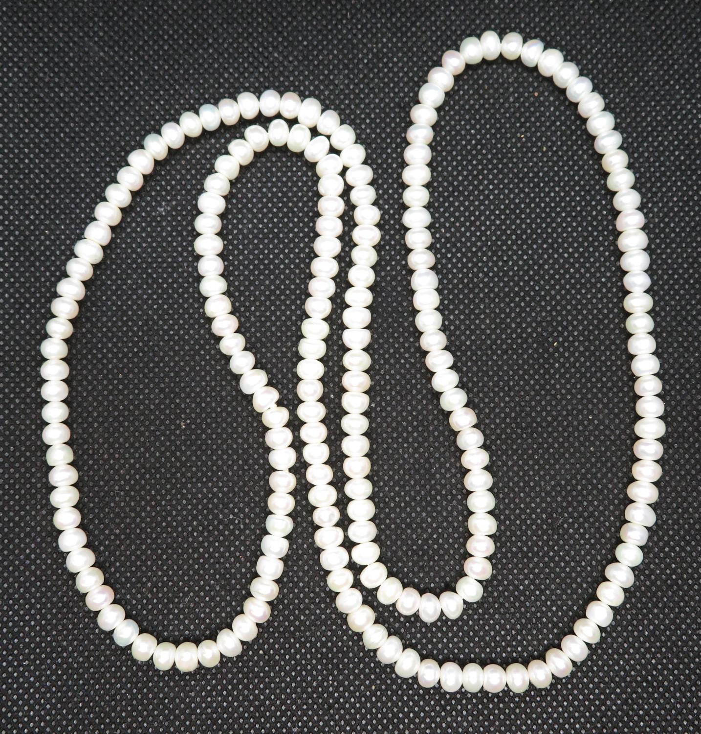 Opera length rope of freshwater culture pearls 30"