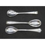 3x antique silver mustard spoons