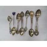 7x silver spoons including 4 with shooting motifs 84.8g