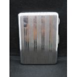 Vintage silver cigarette case stamped sterling 164g