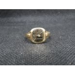 Gents 9ct signet ring 4.3g