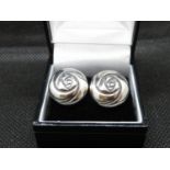 Charles Rennie style silver clip on earrings by Kit Heath boxed
