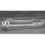 Art Nouveau silver ice tongs William Gallimore Sheffield 1912 27.5g