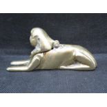 Brass Sphinx inkwell