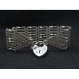 8 bar silver gate bracelet 32g