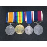Set of medals presented to Warrant Officer GM Mackie RAF on a long service and good conduct, 1914-