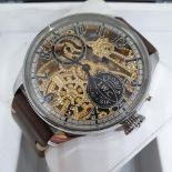 IWC Skeleton designer's watch movement engraved and skeletonised by experienced watchmaker (handmade