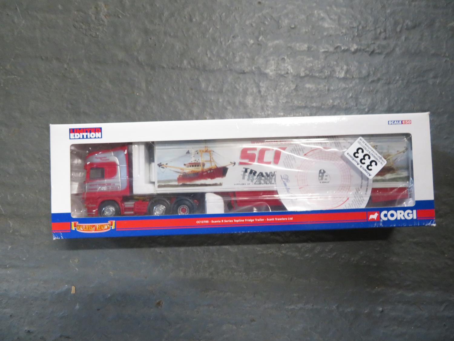 Corgi CC13705 Scot Trawlers Ltd Scani R series Top Line Fridge Trailer