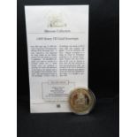 Silver and gold plated Henry VII coin