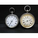 2x ladies silver pocket watches untested