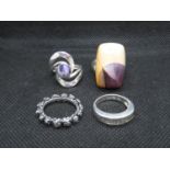 4x silver rings 29g