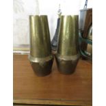 WMF pair signed Arts and Crafts bronze vases