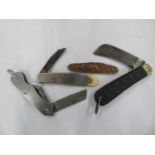 Collection of 4x pocket knives