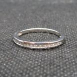 Large size platinum and diamond eternity ring set with 15x brilliant cut diamonds .023ct HM and