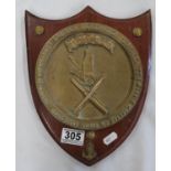 US Destroyer Atlantic Fleet bronze plaque on mounted board military buttons 11"