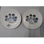 2x Beatles plates