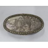 Old English pin box with etched top 6" long