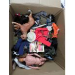 Collection of Action Man, clothes and weapons