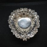 Antique HM 1896 Birmingham silver bon bon dish