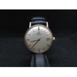 Omega automatic 9ct 24 jewels gents wristwatch CAL.562 fully working - balance is good - 34mm dia.