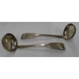 2x HM silver ladles 68g