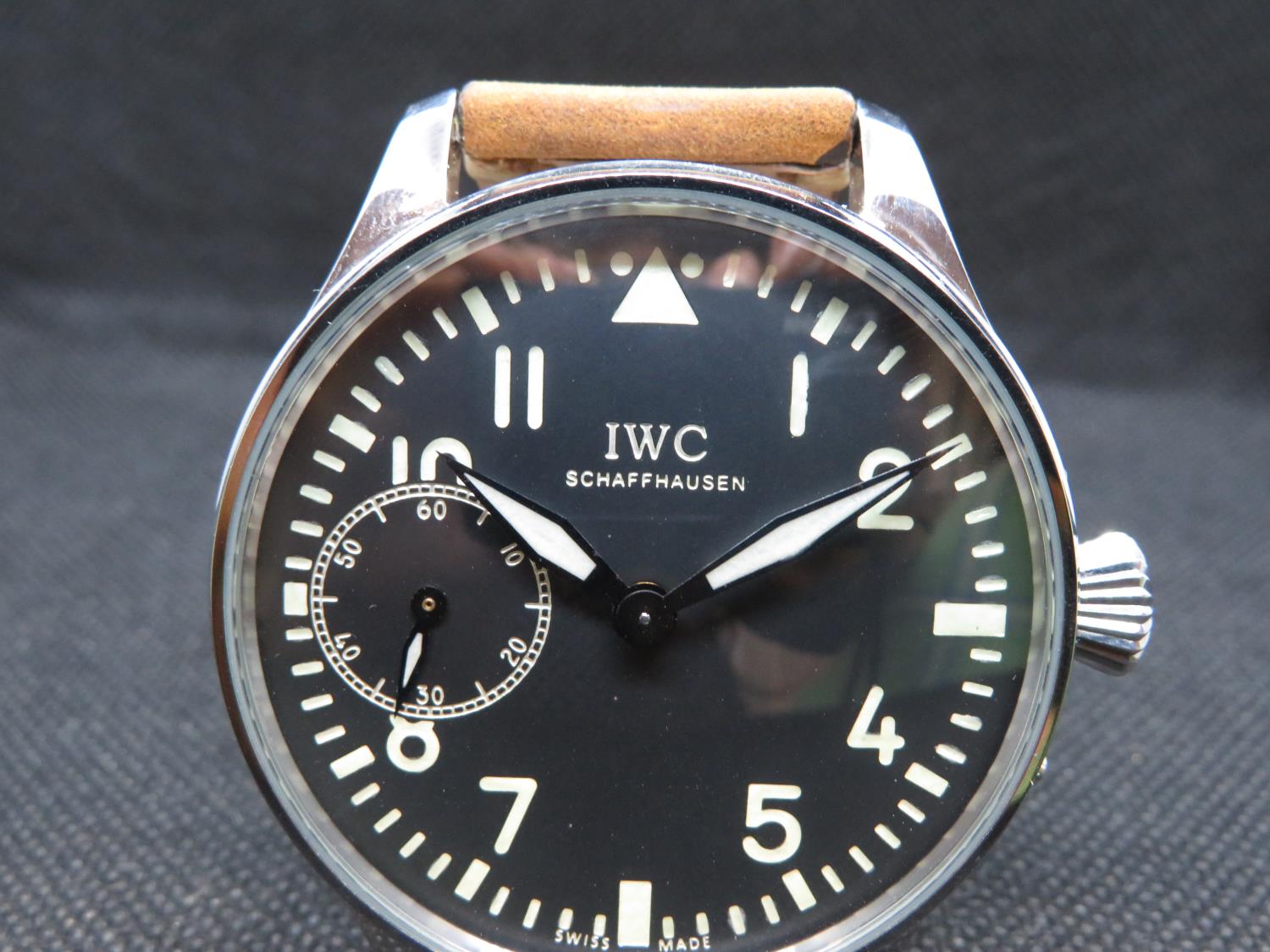 IWC Military wristwatch dial refurbished and replaced with military design - original movement - Bild 2 aus 9