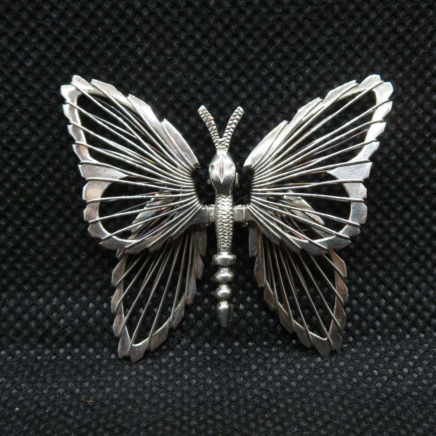 Handmade silver butterfly Tony Shaverin London Silver Vaults fully HM