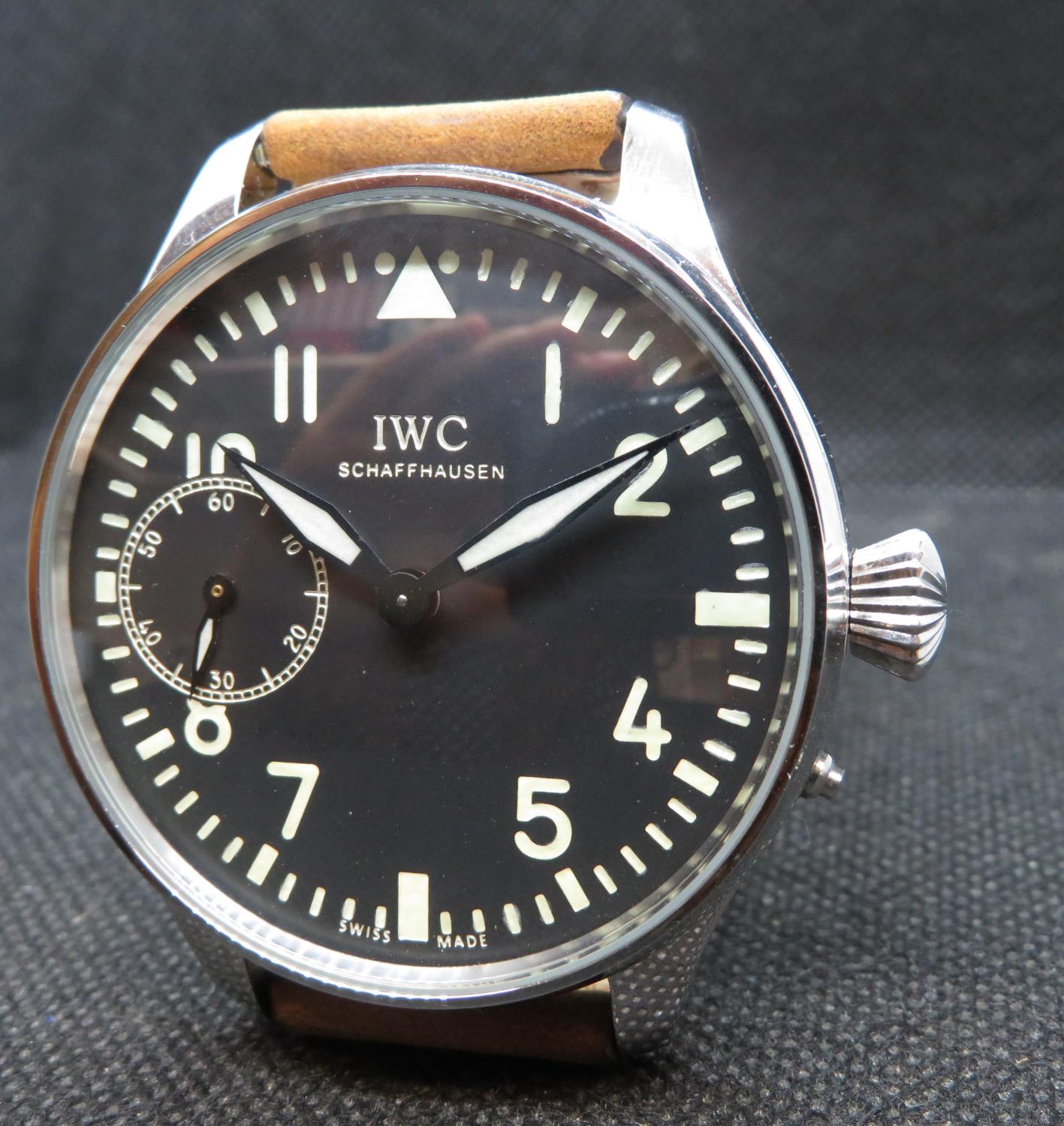 IWC Military wristwatch dial refurbished and replaced with military design - original movement - Bild 3 aus 9