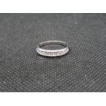 9ct white gold eternity ring set with 11x diamonds .33ct HM and stamped diamonds