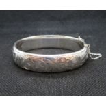 Charles Horner vintage silver bangle HM Chester 1956 28g