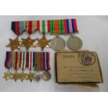 Collection of 5x medals and six miniature matching medals