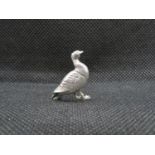 Silver goose brooch by Ola M Gorie stamped OMG sterling silver