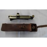Boxed WWII gun sight R.R Ltd. Mk6 fully working with leather case marked Timbers 194060