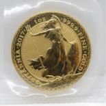 Mint condition 2017 full 1oz gold Britannia coin