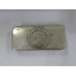 Dutch silver HM tobacco box 6" 247g