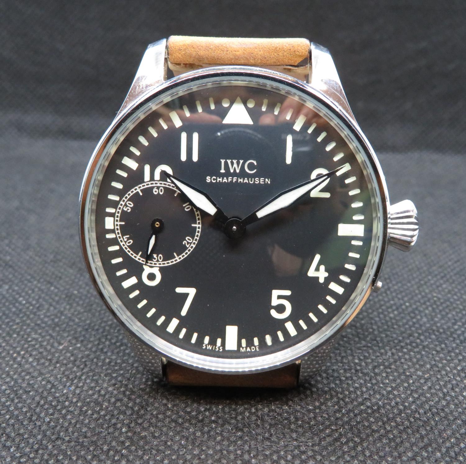 IWC Military wristwatch dial refurbished and replaced with military design - original movement