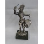 Depose Italy silver figurine on marble base 7"