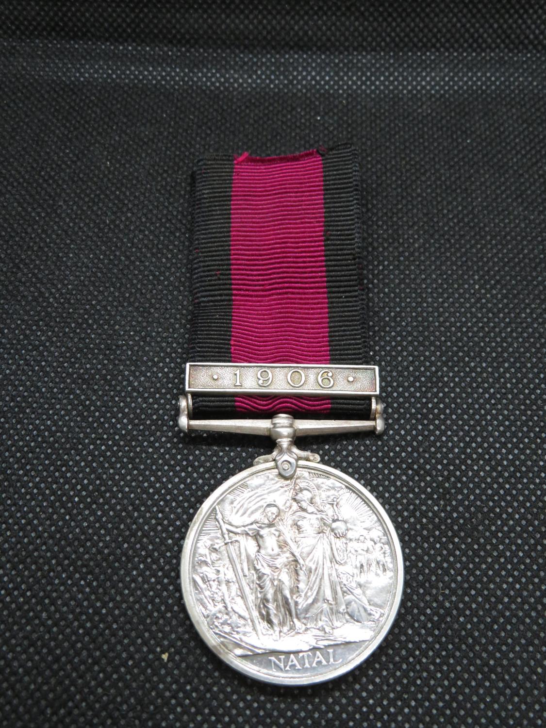 1906 silver medal for Natal TPR H.Morgan, KRANTZKOPFRES - Image 2 of 2