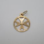 9ct cross charm / pendant approx 1g